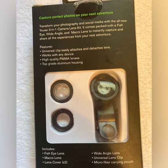 3 in one Camera Lens Kit for smartphones & tablets Detachable Lens clip - Picture 3 of 5